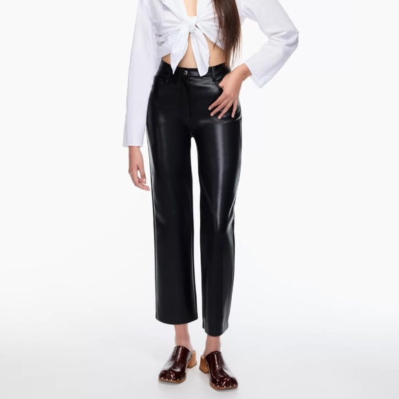 Wilfred Pants - Wilfred Melina Cropped Pant in Vegan Leather NWT